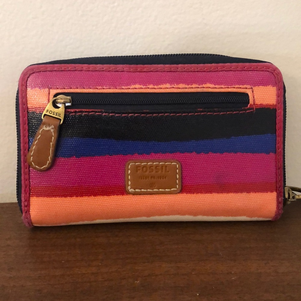 Fossil Coated Canvas Zip Around Wallet - image 2